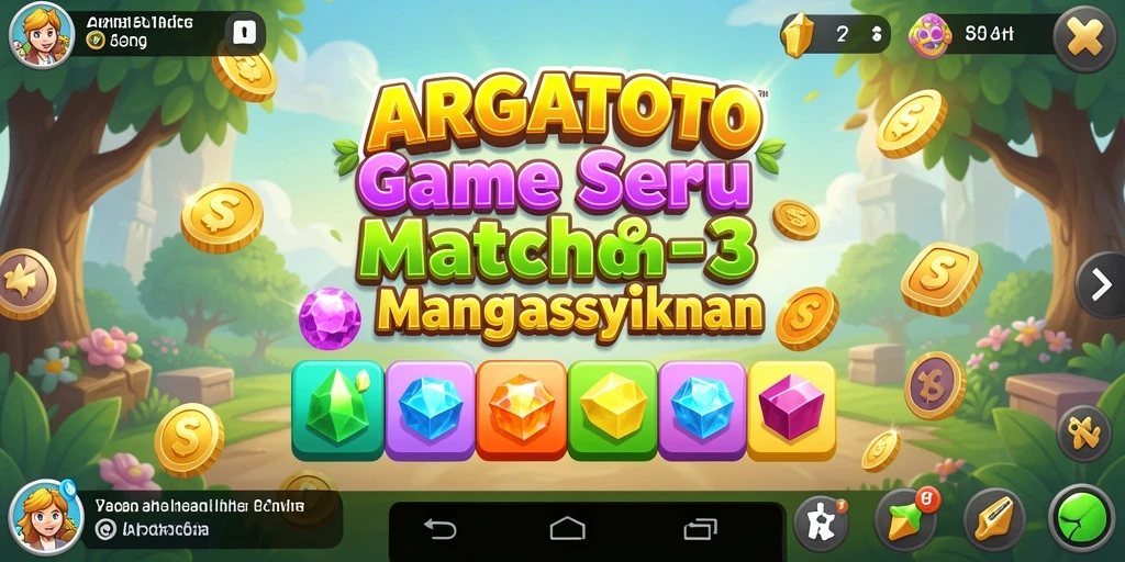Screenshot gameplay ARGATOTO memperlihatkan keseruan mencocokkan bola warna-warni.