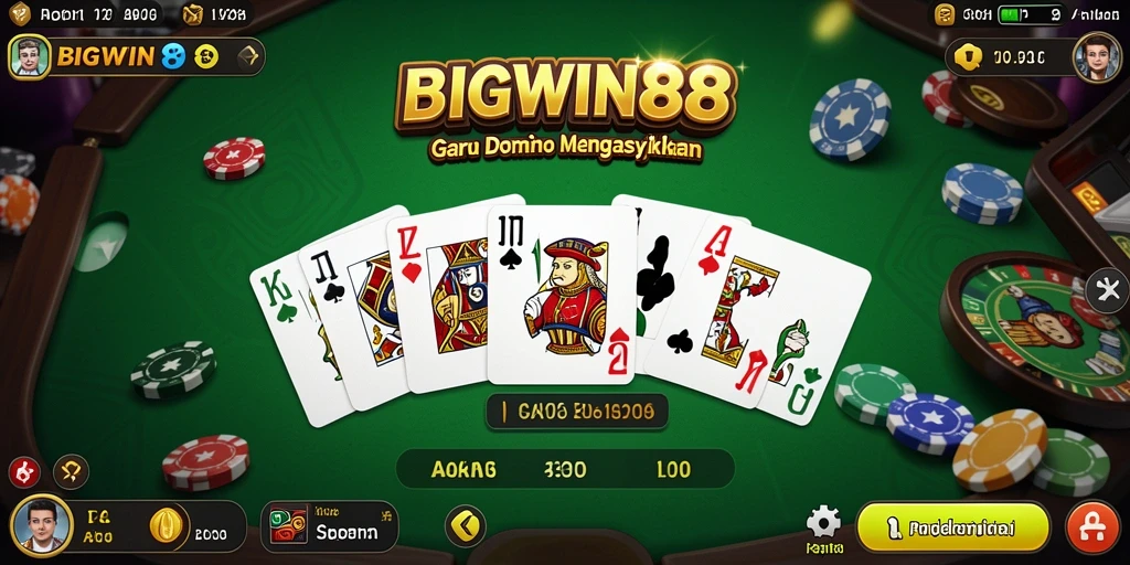 Screenshot gameplay menunjukkan keseruan bermain Domino di BIGWIN88.