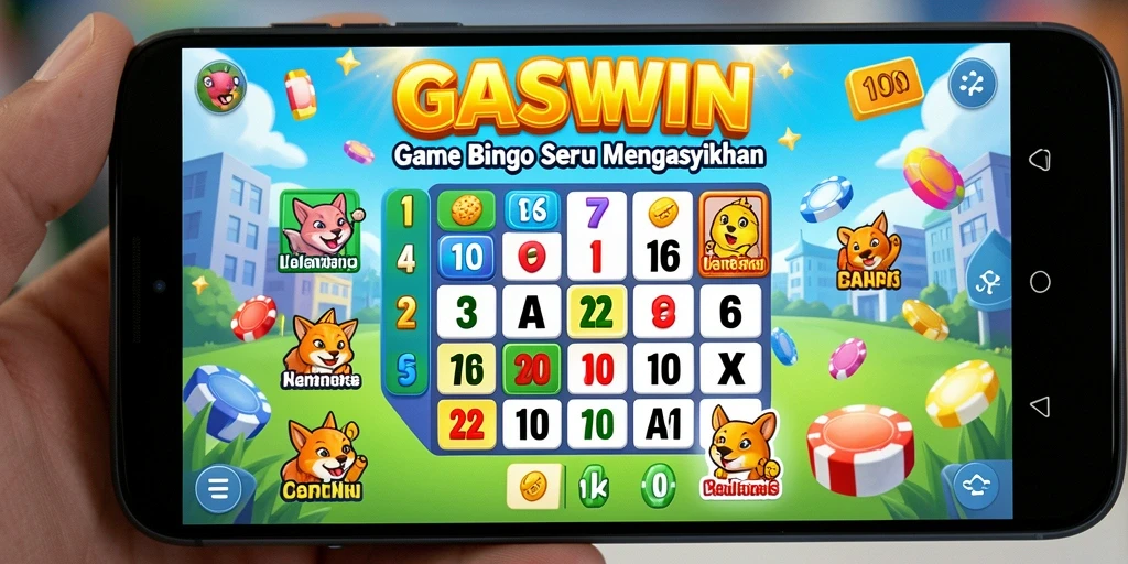 Gameplay seru Bingo di GASWIN dengan berbagai pilihan kartu.
