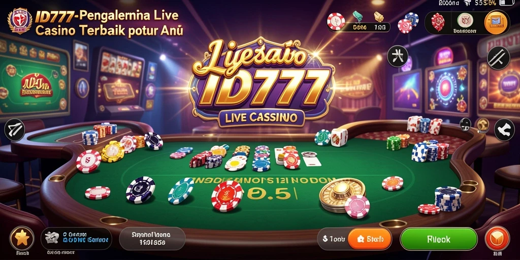 Tampilan screenshot gameplay Live Casino yang mendebarkan di ID777.