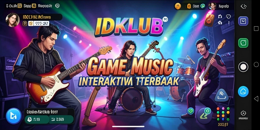 Screenshot IDKLUB menampilkan gameplay seru dengan musik interaktif.