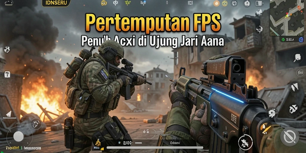 Gameplay seru dalam pertempuran FPS yang intens di IDNSERU.