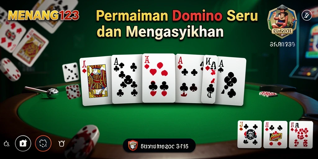 Screenshot MENANG123 menampilkan momen seru bermain Domino.