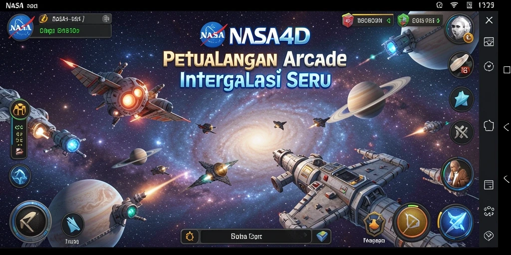 Gameplay menarik NASA4D yang menampilkan aksi luar angkasa.