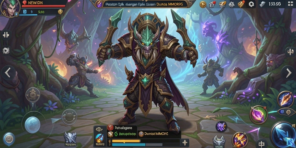 Gambaran seru dari gameplay NEWIDN yang melibatkan pertarungan epik dan eksplorasi dunia.